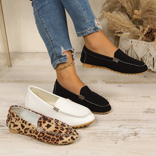 Damen Mokassins mit stilvollem dekorativem Design EB