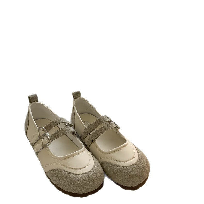 Damen Elegante und gemütliche Slip-On Schuhe mit doppeltem Riemen EB