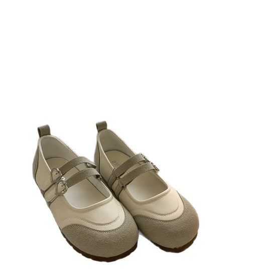 Damen Elegante und gemütliche Slip-On Schuhe mit doppeltem Riemen EB