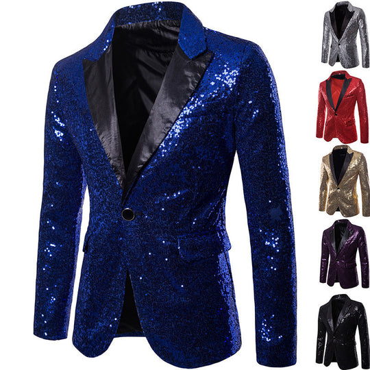 Herren glamouröser Pailletten Blazer EB