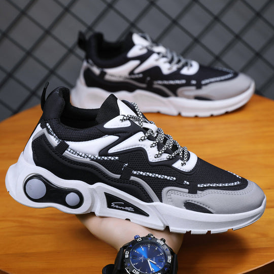 Damen Sportliche Chunky Sneakers mit atmungsaktiver Oberflächenstruktur EB