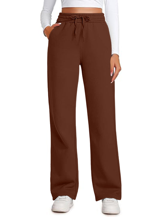 Damen Lässige Freizeithose mit weitem Schnitt und elastischem Bund EB
