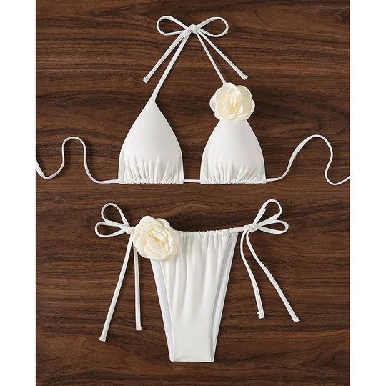 Damen Bikini-Set mit blumigen Akzenten EB