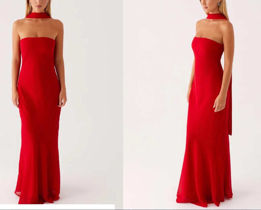 Damen Elegantes Langarm Abendkleid im Blumendesign EB