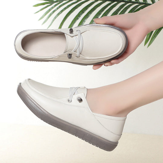 Damen Freizeit Mokassins mit elegantem Riemendesign und rutschfester Sohle EB