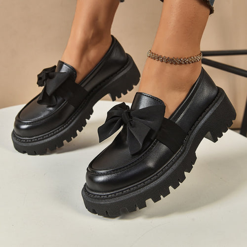 Damen Elegante Schnürschuhe mit modischem Schleifendesign EB