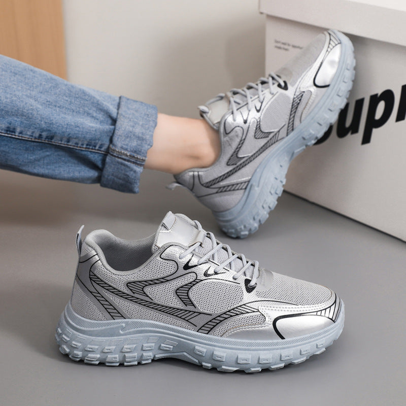 Damen Sportliche Lifestyle Sneakers mit stoßdämpfender Sohle und vielseitigem Design EB