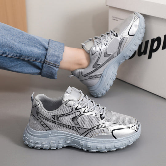 Damen Sportliche Lifestyle Sneakers mit stoßdämpfender Sohle und vielseitigem Design EB