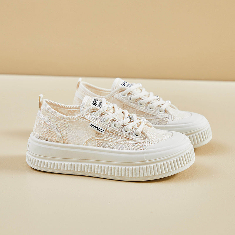 Damen Modische Sneaker mit atmungsaktiver Mesh-Oberfläche und rutschfester Sohle EB