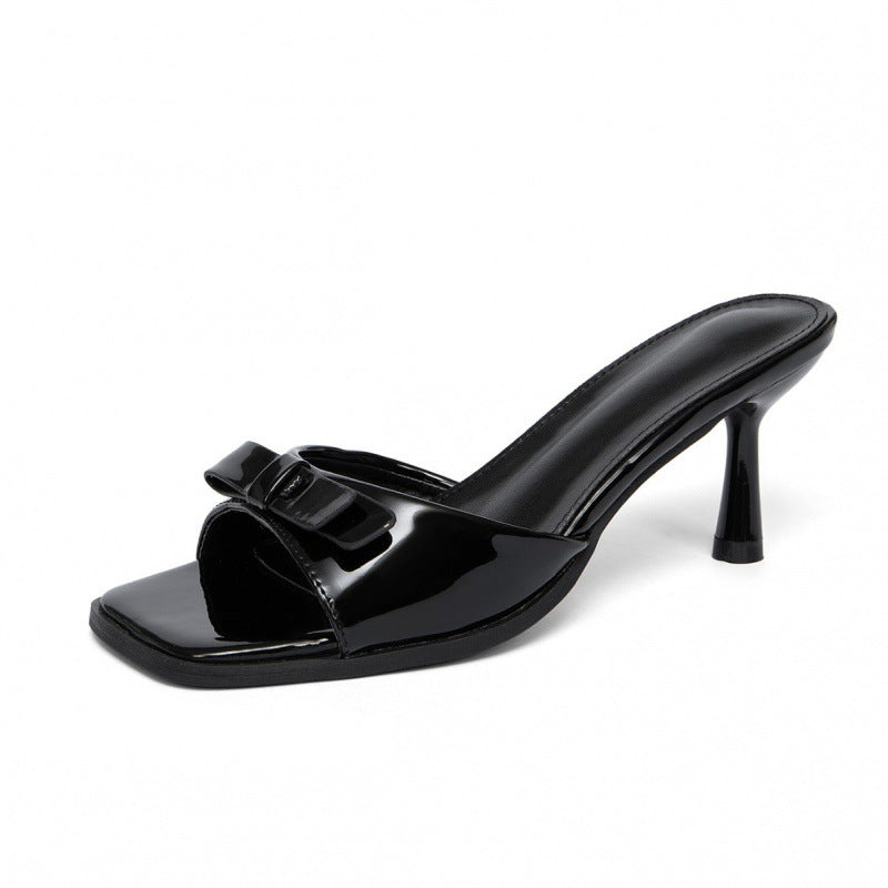 Damen elegante Slingback-Sandalen mit stilvollem Schleifendesign EB