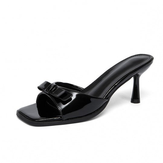 Damen elegante Slingback-Sandalen mit stilvollem Schleifendesign EB