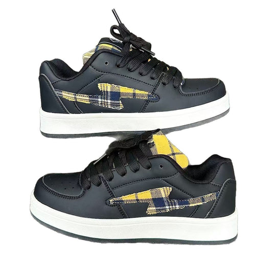 Damen Sneakers im modischen Karo-Design mit bequemer Dämpfung EB