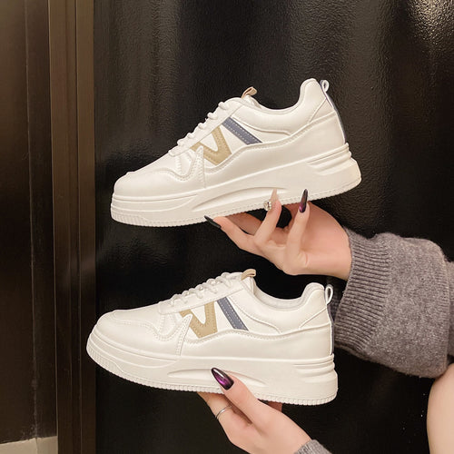 Damen Hohe Plattform-Sneaker mit orthopädischer Dämpfung und stylischem Design EB
