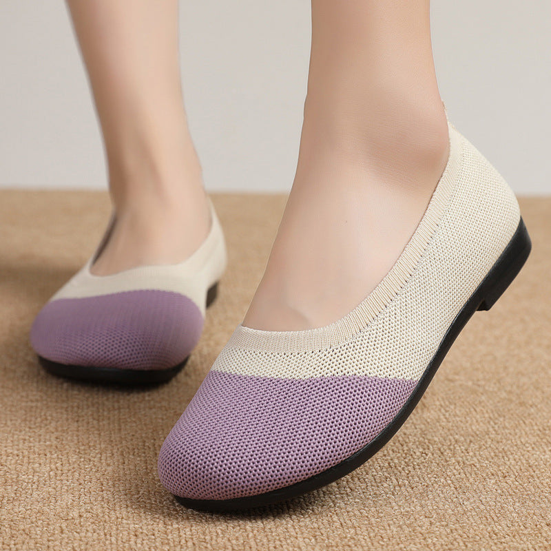 Damen Komfortable Ballerinas mit atmungsaktivem Obermaterial EB