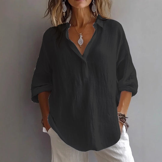 Damen Leichte Leinenbluse EB