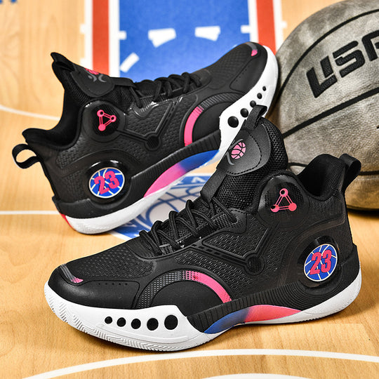 Damen Sportliche Basketball-Schuhe mit atmungsaktiver Mesh-Oberfläche und stabiler Dämpfung EB