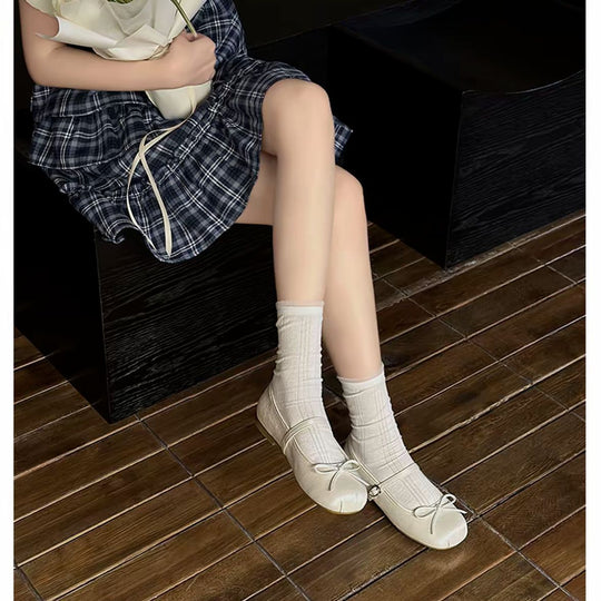 Damen Ballerinas mit elegantem Glanz und verspieltem Schleifen-Detail EB