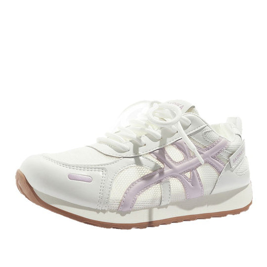 Damen Sportliche Sneaker mit atmungsaktiver Netzstruktur und dämpfender Sohle EB