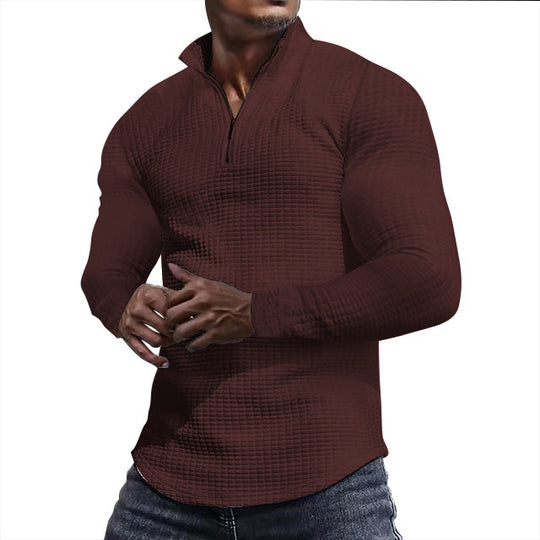 Herren Sportliches Langarmshirt mit strukturierter Oberfläche EB