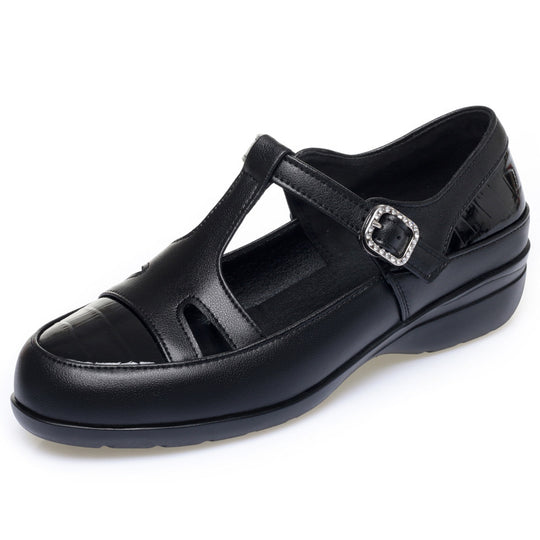Damen Komfortable und elegante Schnürsandalen mit modischen Cut-Outs und verstellbarem Riemen EB