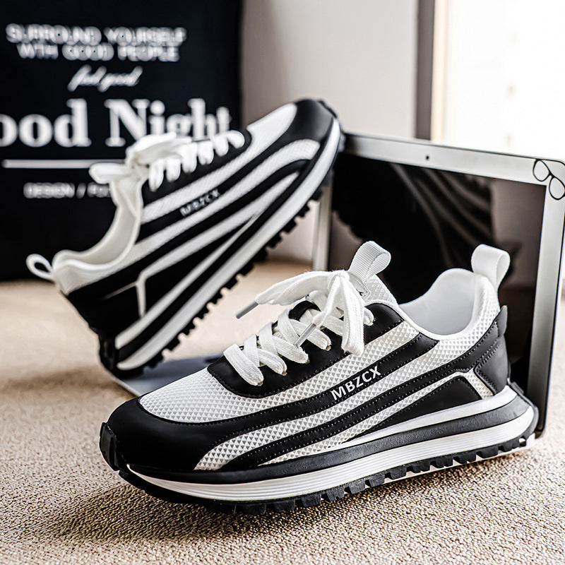 Damen Sportliche Sneakers mit atmungsaktivem Mesh und stoßdämpfender Laufsohle EB