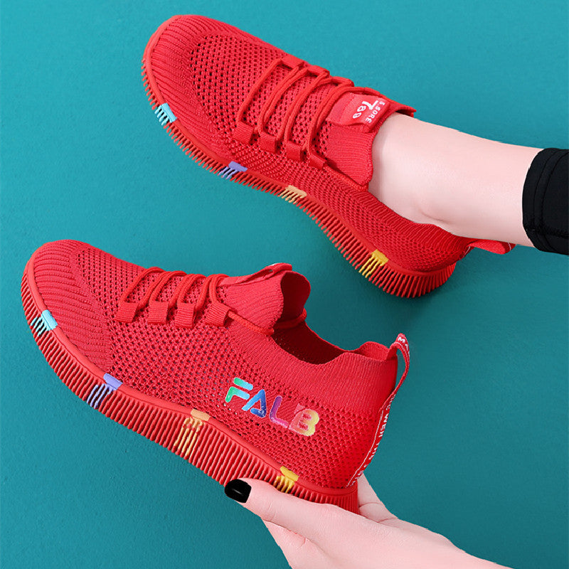 Damen Sportliche Sneakers mit atmungsaktiver Mesh-Oberfläche und flexibler Sohle EB