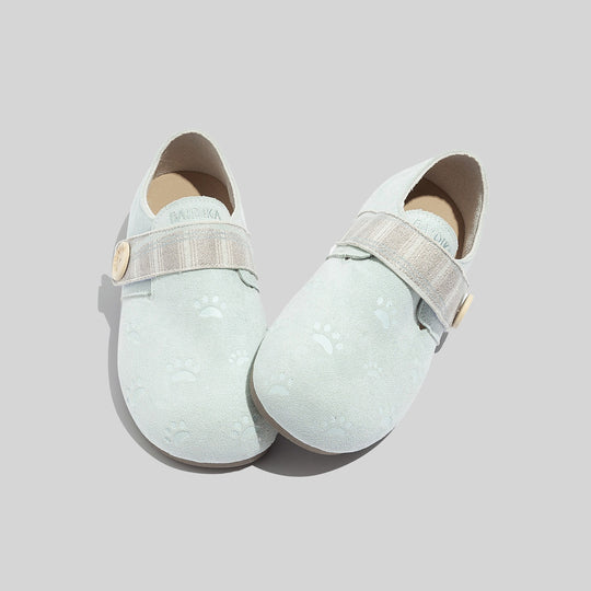 Damen Clogs mit weichem Innenfutter und dekorativem Knopfverschluss EB