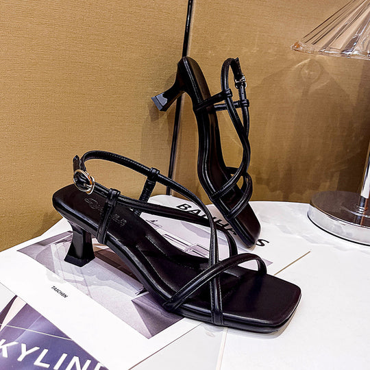 Damen Slingback Sandalen mit geschmeidigem Riemendesign EB