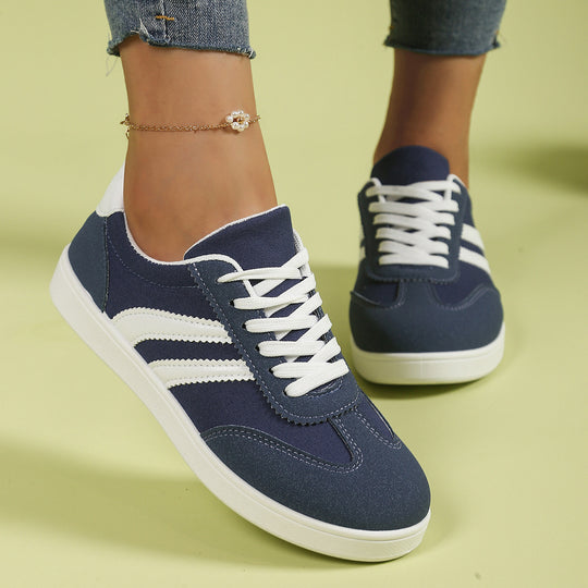 Damen Modische Sneakers im sportlichen Design mit Kontraststreifen EB