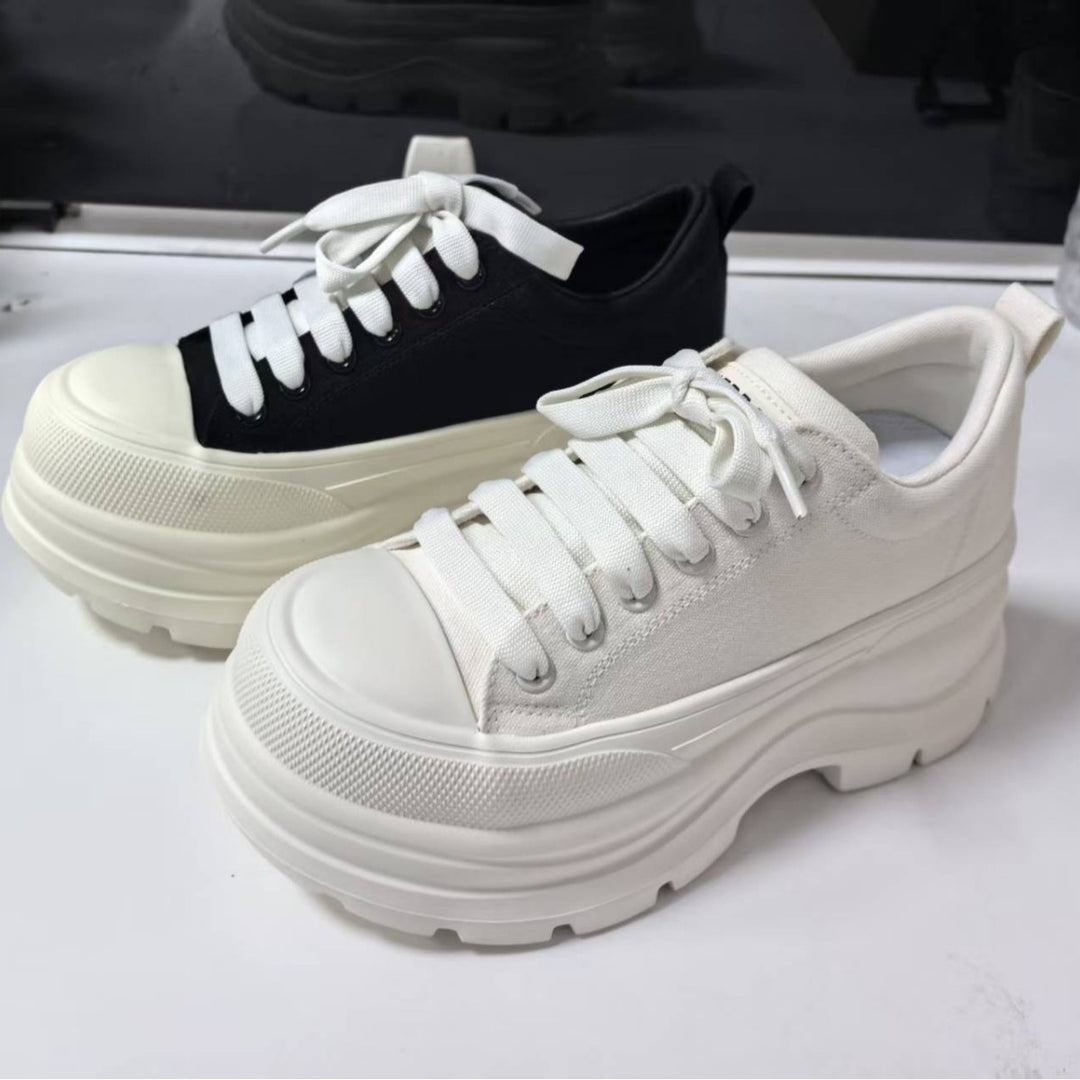 Damen Plattform Sneakers mit Urbanem Design und Bequemer Dämpfung EB