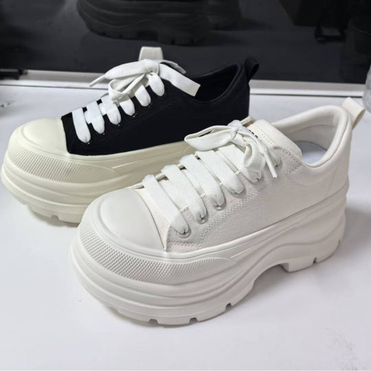 Damen Plattform Sneakers mit Urbanem Design und Bequemer Dämpfung EB