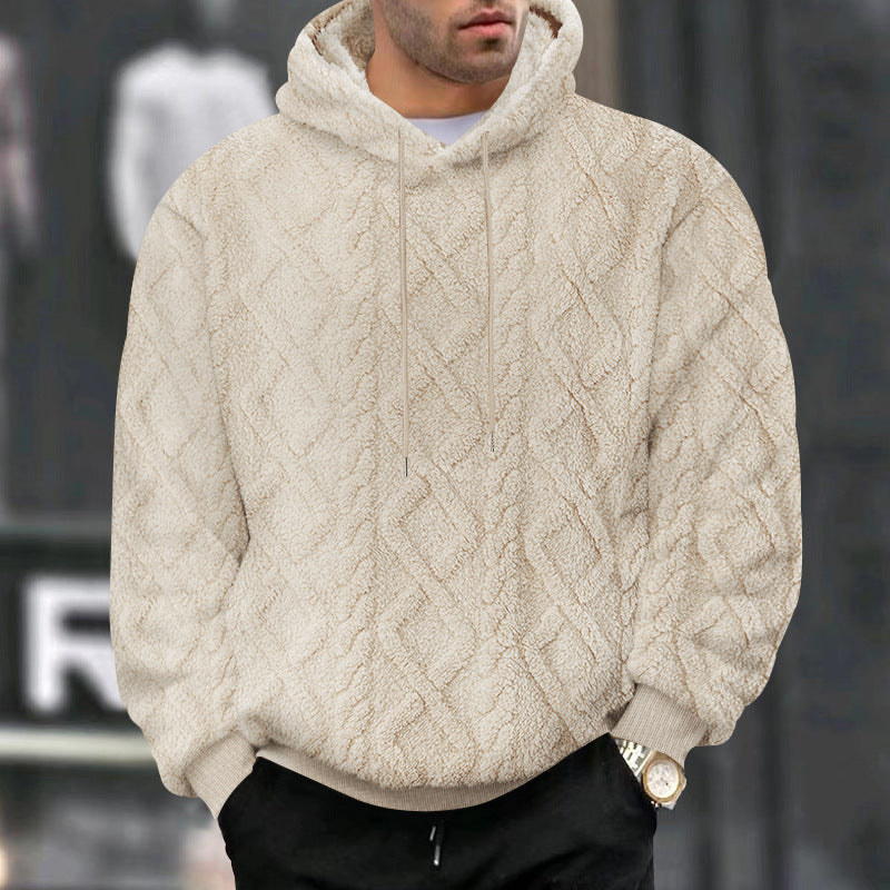 Herren Kuscheliger Hoodiepullover mit strukturiertem Design und modernem Schnitt EB