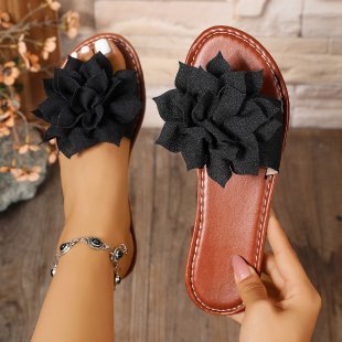 Damen Komfortable Sandalen mit floralem Dekor EB