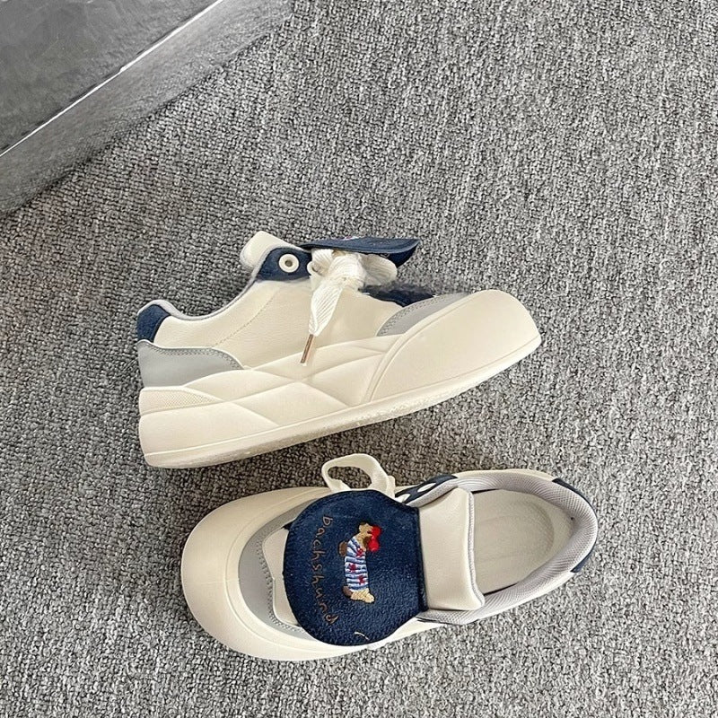 Damen Verspielte Sneakers mit tierischen Applikationen und komfortablem Klettverschluss EB