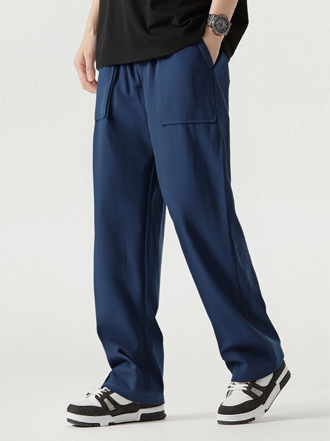 Herren Bequeme Cargo-Hose mit praktischen Taschen und elastischem Bund EB