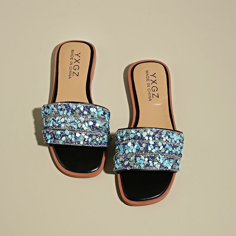 Damen Glitzernde und bequeme Slipper EB
