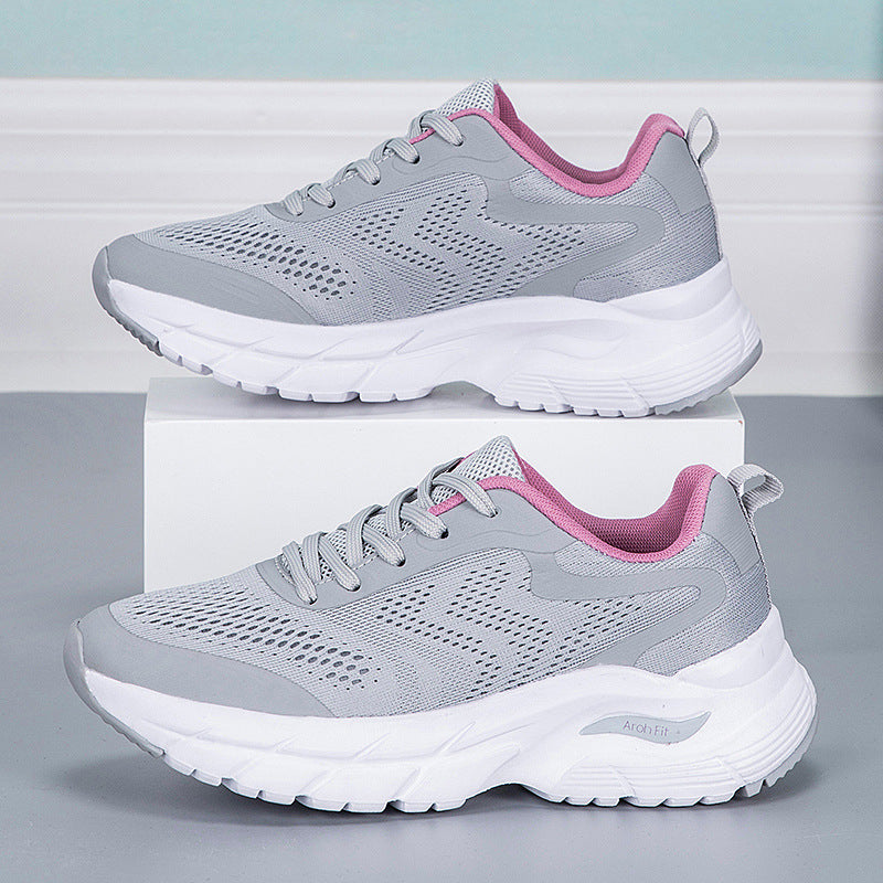 Damen Sportliche Laufschuhe mit atmungsaktivem Mesh-Obermaterial und stoßdämpfender Sohle EB
