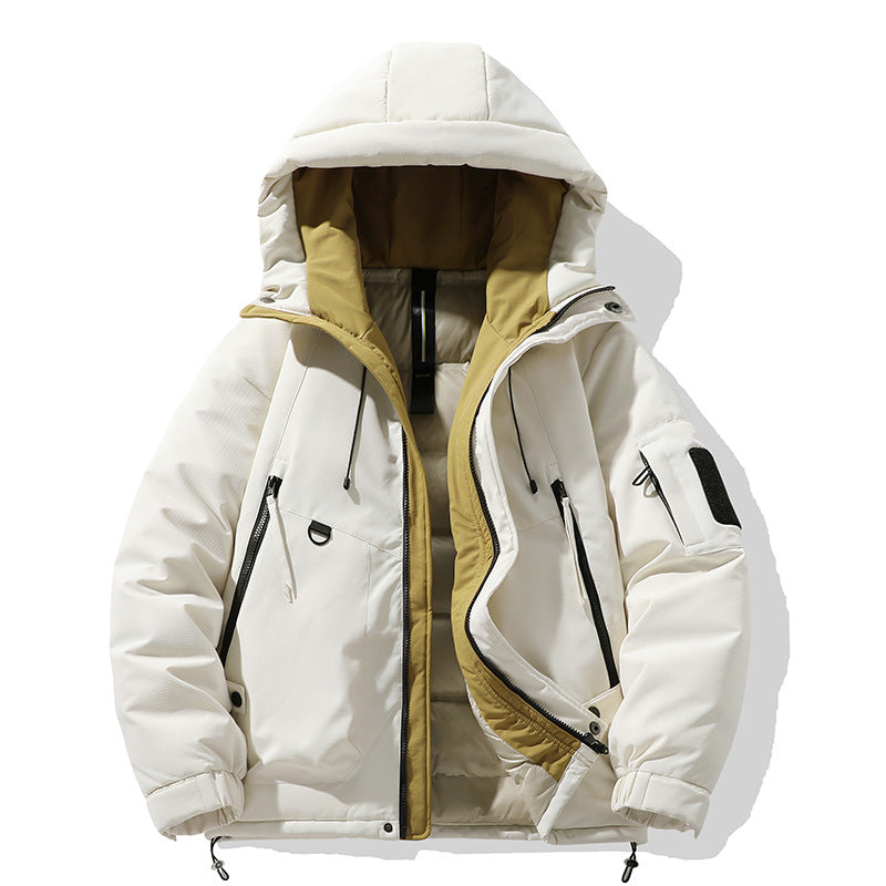 Herren Winterjacke mit multifunktionalen Taschen und verstellbarem Kapuzenkragen EB