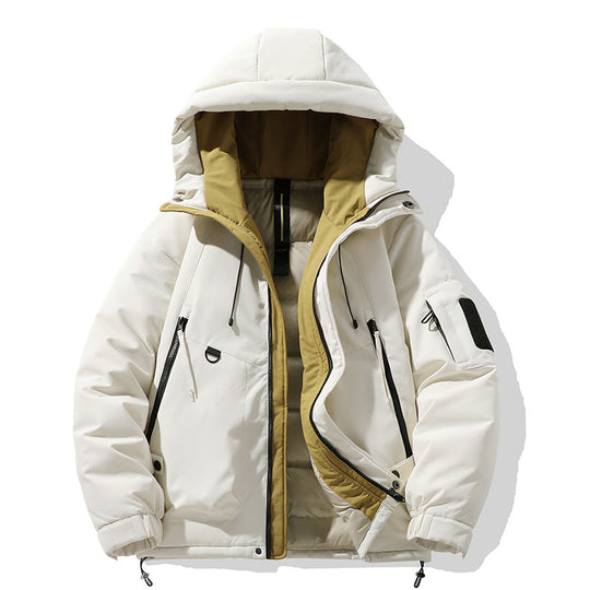 Herren Winterjacke mit multifunktionalen Taschen und verstellbarem Kapuzenkragen EB
