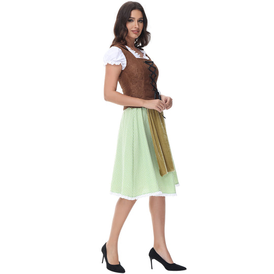 Damen Trachtenkleid mit detailverliebtem Oberteil und romantischen Rüschen EB