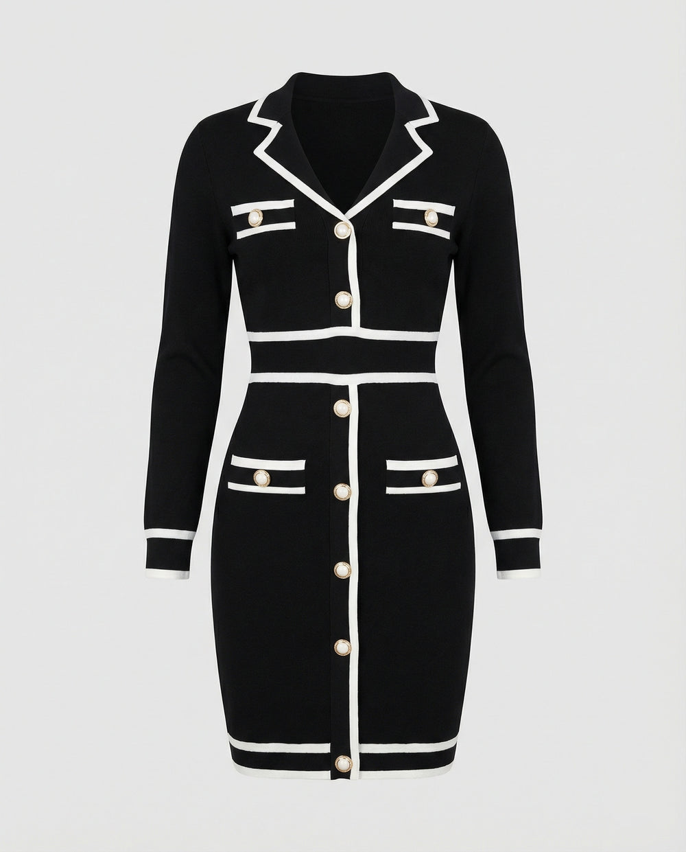 Strickkleid Im Blazer Stil Damen