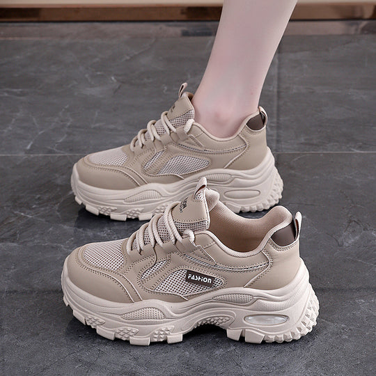 Damen Sportliche Sneakers mit ergonomischem Dämpfungssystem und luftdurchlässiger Mesh-Oberfläche EB