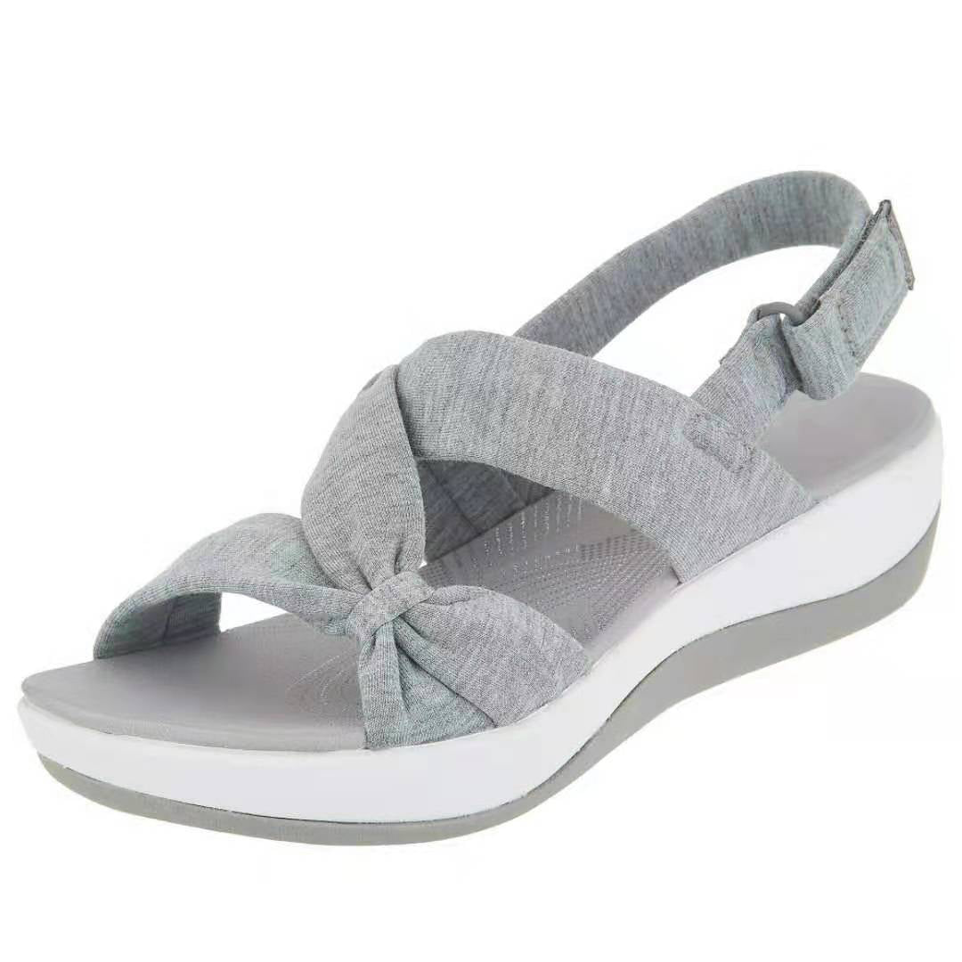 Damen komfortable Zehentrenner-Sandalen mit verstellbarem Riemendesign EB