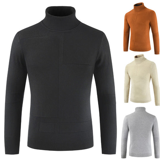 Herren Rollkragenpullover aus weichem Strickmaterial mit modernem Design EB