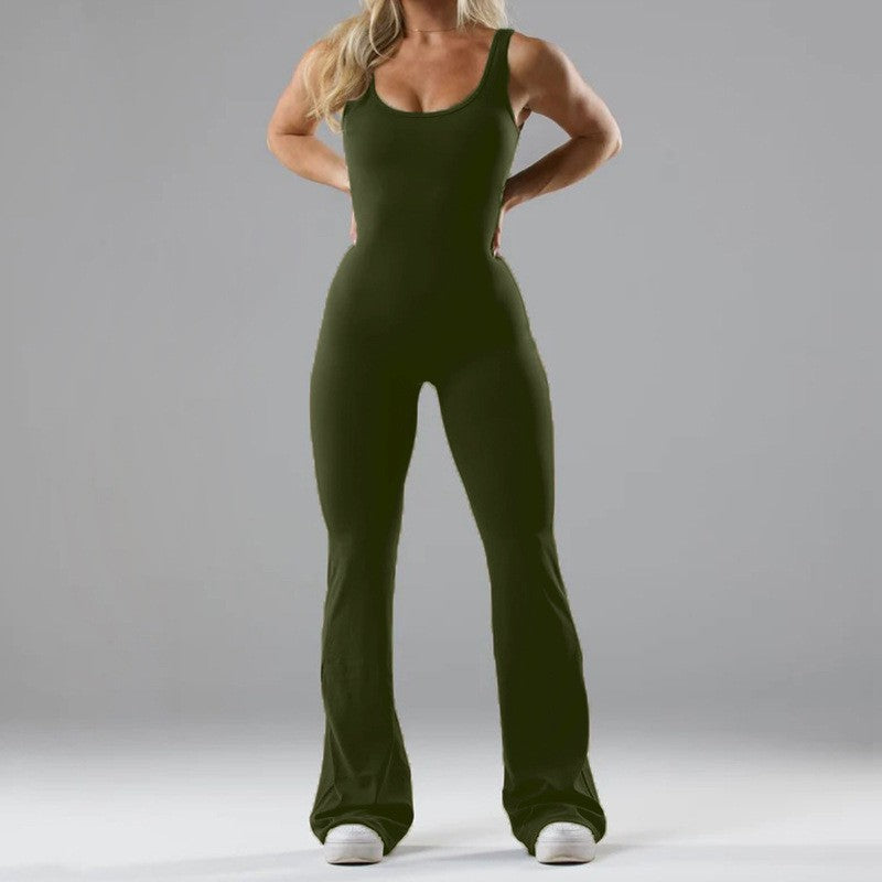Damen Sportlicher Flared Jumpsuit mit weichem Material EB