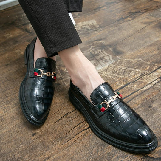 Herren Elegante Loafers aus hochwertigem Leder mit modischen Details EB