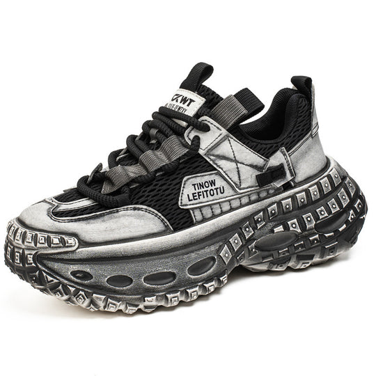 Damen Sportliche High-Top Sneakers mit einzigartigem Design und dämpfender Sohle EB