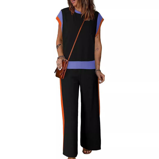 Damen Stylish Tracksuit mit modischen Farbkontrasten EB