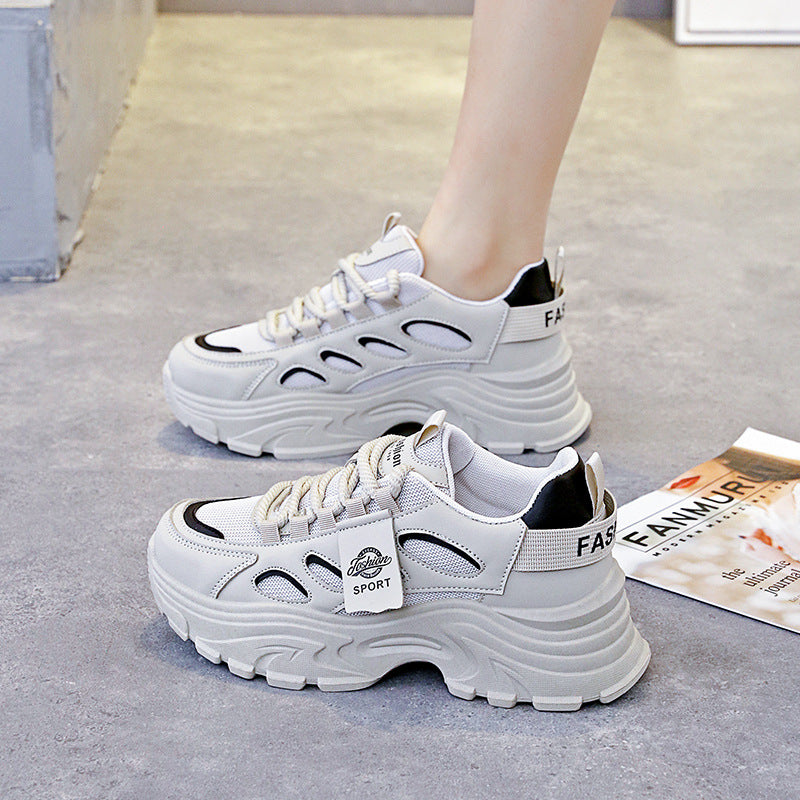 Damen sportliche Chunky Sneakers mit rutschfester Sohle und innovativem Design EB
