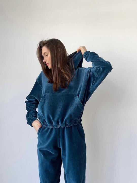 Damen Cord Lounge-Jogginganzug EB
